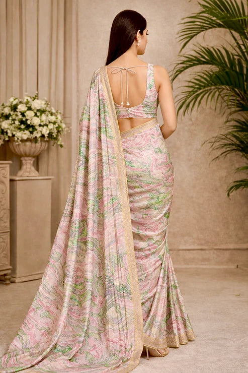 Marble Mist Bhagalpuri Silk Saree