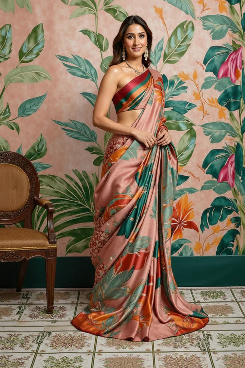 Verdant Muse Satin Saree