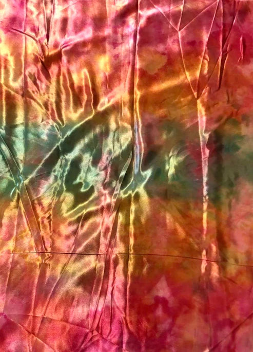 Saffron Blush Luxe Satin Saree