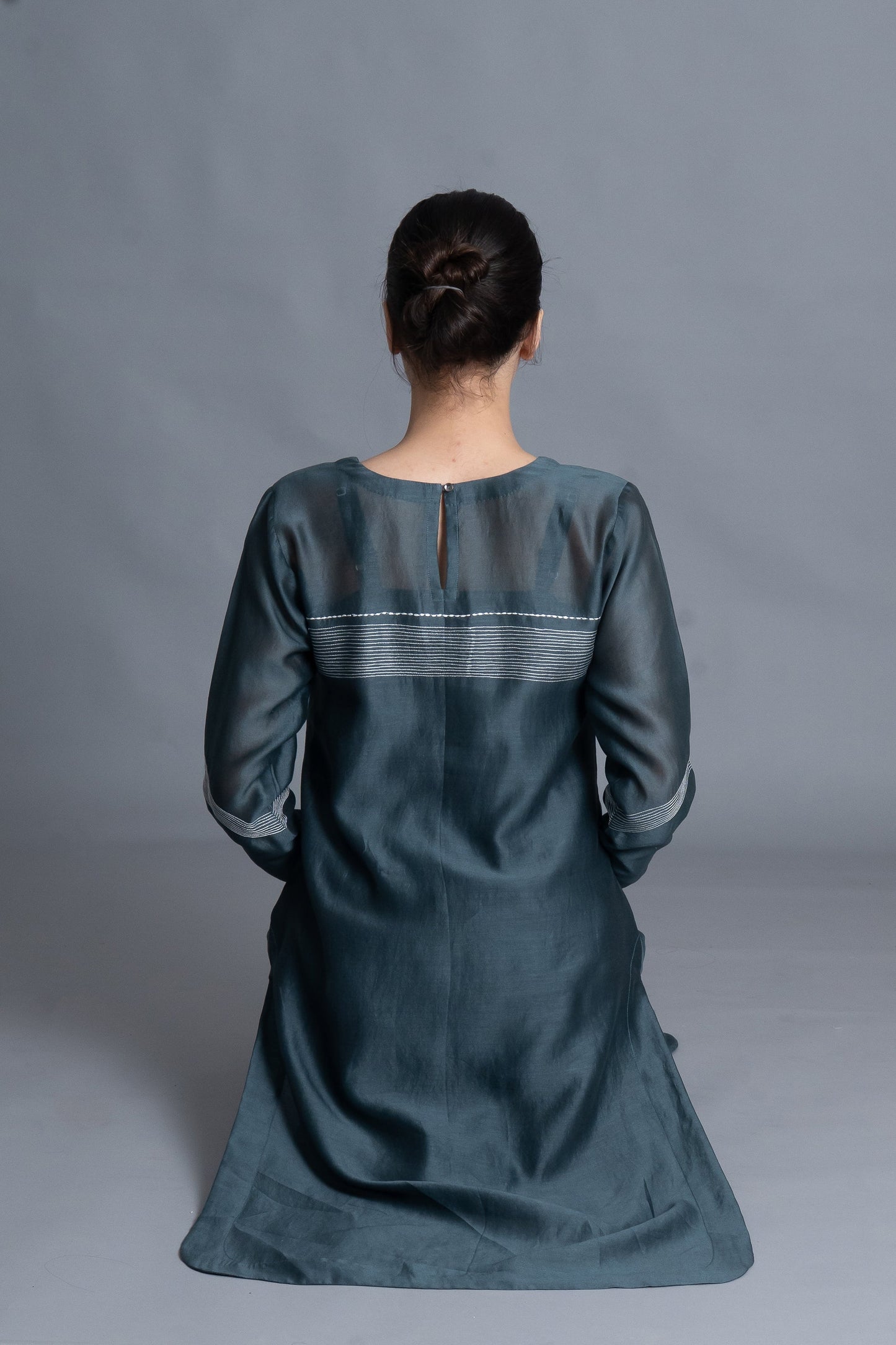 E-Mint Embroidery Dress Co-ord