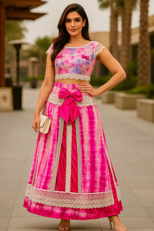 Fuchsia Royale Pure Silk Ensemble