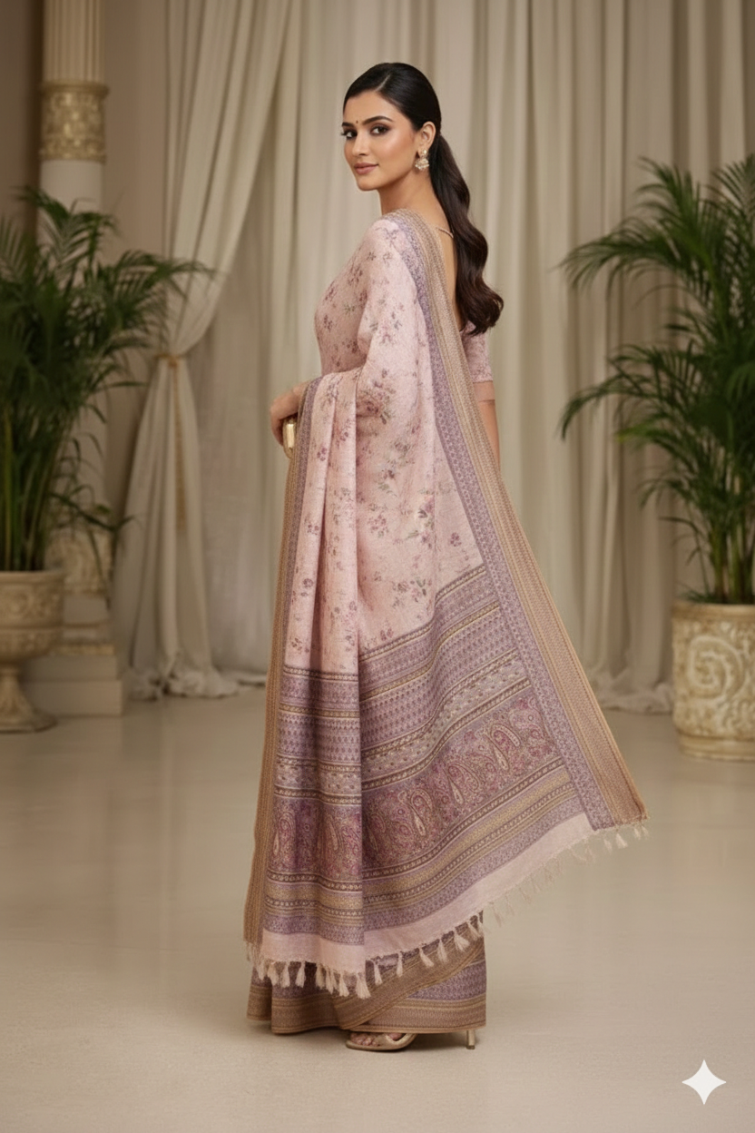 Noor-e-Gul Floral Cotton Saree