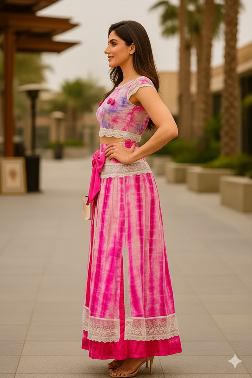 Fuchsia Royale Pure Silk Ensemble