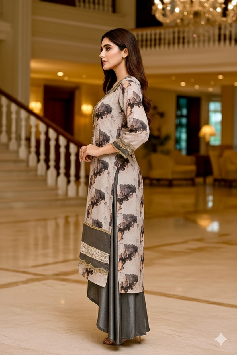 Bebo Inspired Luxe Satin Ensemble