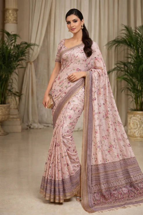 Noor-e-Gul Floral Cotton Saree